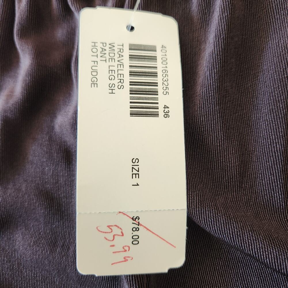 Chicos Travelers Pants Women 1S Chocolate Brown Slinky Knit Elastic Waist Dressy - Picture 7 of 16